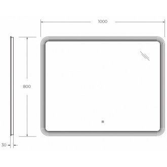 Тумба с раковиной и зеркалом Cezares Slider 100-CZR-1000/480-LV-MR-PRS орех дымчатый