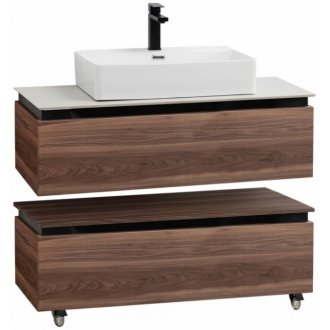 Тумба с раковиной Cezares Slider 100-SLD-100/48-BO-PI орех дымчатый