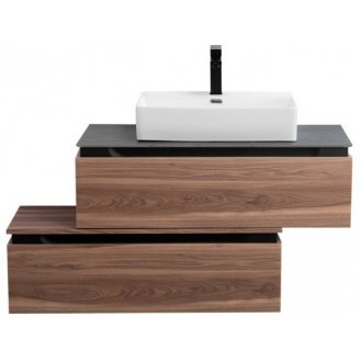 Тумба с раковиной Cezares Slider 100-SLD-100/48-MNO-PI орех дымчатый