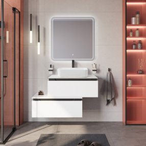 Мебель для ванной Cezares Slider 80-SLD-80/48-BO-PI Bianco Opaco