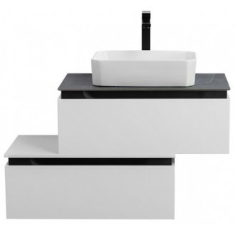 Тумба с раковиной Cezares Slider 80-SLD-80/48-MNO-PI Bianco Opaco