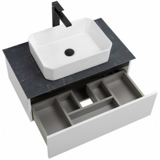 Тумба с раковиной Cezares Slider 80-SLD-80/48-MNO-PI Bianco Opaco