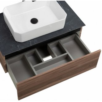 Тумба с раковиной Cezares Slider 80-SLD-80/48-MNO-PI орех дымчатый