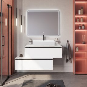 Мебель для ванной Cezares Slider 100-SLD-100/48-BO-PI Bianco Opaco