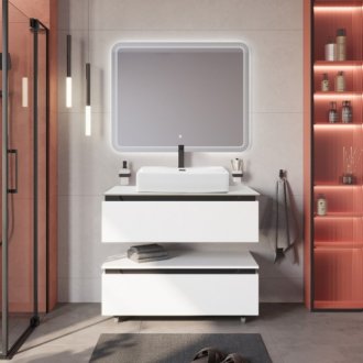 Мебель для ванной Cezares Slider 100-SLD-100/48-BO-PI Bianco Opaco
