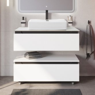Мебель для ванной Cezares Slider 100-SLD-100/48-BO-PI Bianco Opaco