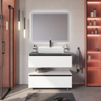 Мебель для ванной Cezares Slider 100-SLD-100/48-MNO-PI Bianco Opaco