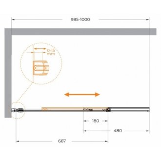 Душевая шторка на ванну Cezares SLIDER-FIX-VF-11-100/150-C-Cr