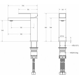 Смеситель для раковины Cezares SLIDER-LS-IN