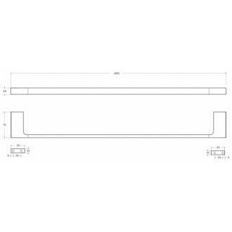 Полотенцедержатель Cezares SLIDER-TH-60-NOP