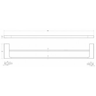 Полотенцедержатель Cezares SLIDER-THD-80-NOP