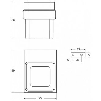 Стакан Cezares SLIDER-TUMS-01