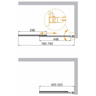 Душевая шторка на ванну Cezares SLIDER-VF-11-80/150-C-Cr