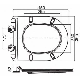 Унитаз подвесной безободковый Cezares Stylus-Tor с крышкой CZR-2011-SC микролифт