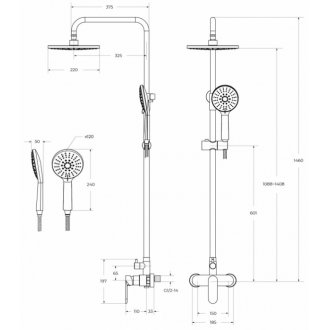 Душевая стойка Cezares STYLUS-CD-IN