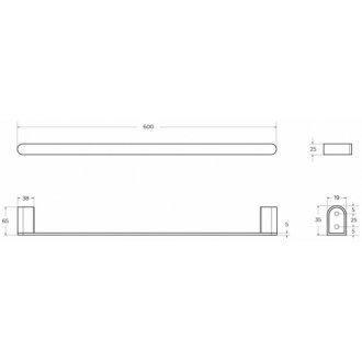 Полотенцедержатель Cezares STYLUS-TH-60-IN