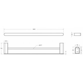 Полотенцедержатель Cezares STYLUS-THD-60-IN