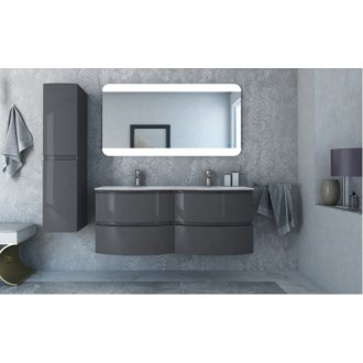 Мебель для ванной с двумя раковинами Cezares Vague 138 Antacite