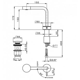 Смеситель для раковины Cisal Slim SM00071040