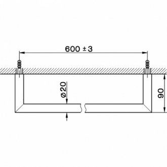 Полотенцедержатель 60 см Cisal System SY09010221