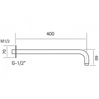 Держатель верхнего душа Cisal Xion DS013531D1