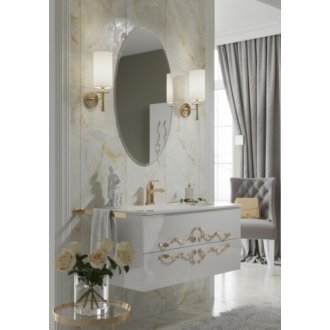Мебель для ванной Clarberg Due Amanti 100 белый глянец