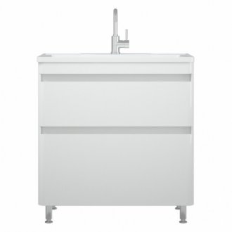 Мебель для ванной Corozo Алабама 80 см напольная белая
