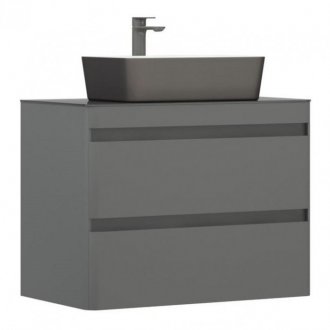 Мебель для ванной Corozo Алабама 80 см подвесная графит