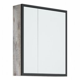 Зеркало-шкаф Corozo Айрон 60 см черный/антик