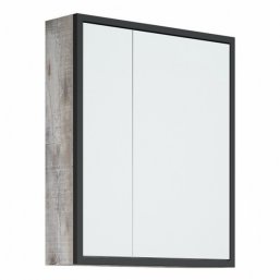 Зеркало-шкаф Corozo Айрон 70 см черный/антик