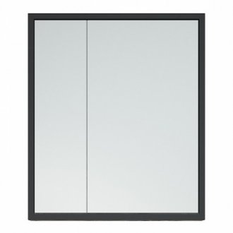 Зеркало-шкаф Corozo Айрон 70 см черный/белый