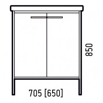 Мебель для ванной Corozo Айрон 70 см черная/белая