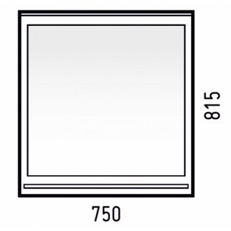 Зеркало с полочкой Corozo Блюз 75 см белое
