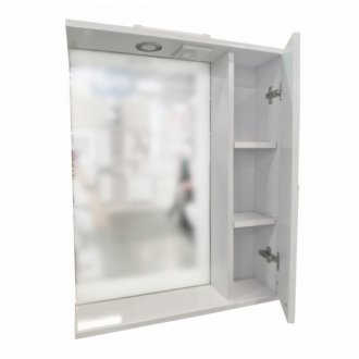 Зеркало со шкафчиком Corozo Денвер 80/С белый