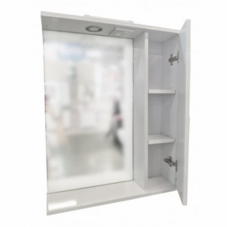 Зеркало со шкафчиком Corozo Денвер 60/С белый