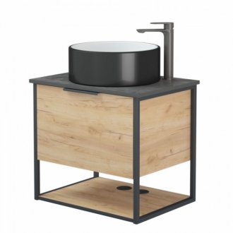 Мебель для ванной Corozo Фрейм 60 см сонома/черный