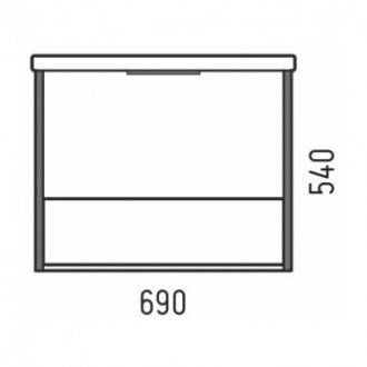 Мебель для ванной Corozo Фрейм 70 см сонома