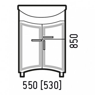 Мебель для ванной Corozo Креста 55 см белая