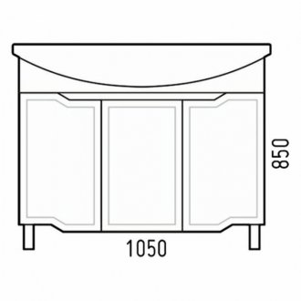 Мебель для ванной Corozo Мирра 105 см белая