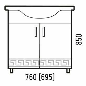 Мебель для ванной Corozo Олимп 75 см белая
