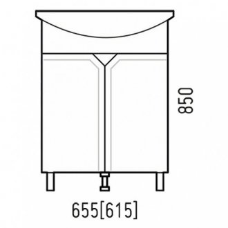 Мебель для ванной Corozo Сириус 65 см белая