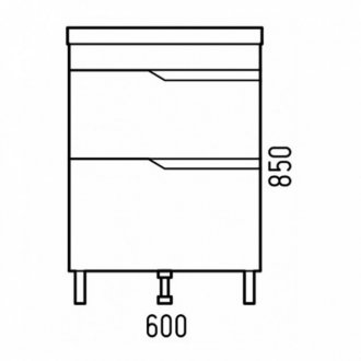 Мебель для ванной Corozo Теона 60 см напольная белая