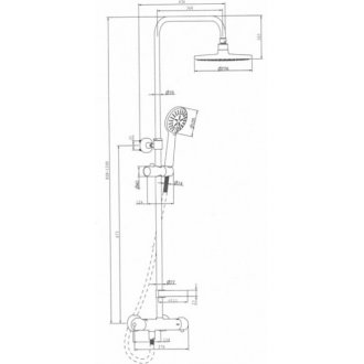 Душевая стойка Damixa Akita 409111000