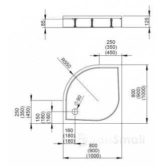 Душевой поддон Radaway Paros A 80x80 см