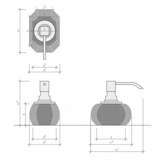 Дозатор мыла настольный Decor Walther Kristall SSP антрацит/ хром