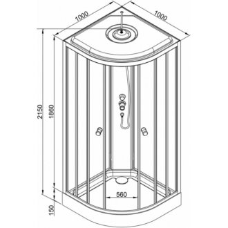 Душевая кабина Deto L 901 с электрикой