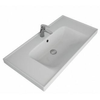 Мебель для ванной Dreja Perfecto 90 дуб/ белый глянец
