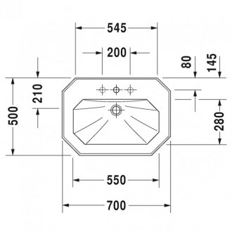 Раковина Duravit 1930 4387000301 70 см