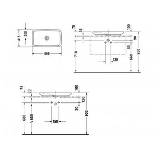 Раковина Duravit Puravida 0370700000