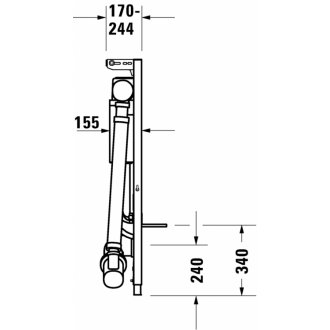 Инсталляция с унитазом Duravit Me by Starck 2510092000 и сиденьем SensoWash F Plus